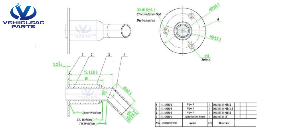 marine heater exhaust thru hull kits size, boat heater Hull Skin Fitting 24mm of Marine Heater Dimension