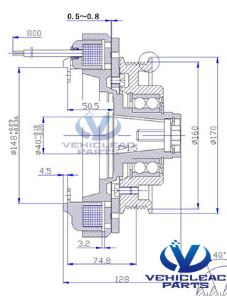 bock and bitzer compressor clutch, Citybus ac parts,Bock fk 40 560N 560K compressor magnetic clutch BK 7PK 160 24V, Bitzer 4N/4P/4T/4UFCY Compressor Clutch