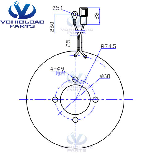 Replacement Hispacold compressor Clutch coil drawing bus ac clutch coil drawing Made in China