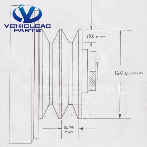 Linnig (Kendrion Markdorf): LA16.151Y  Bus A/C Clutch LA16.0151Y 2B 160mm for bus a/c parts BOCK (GEA) FKX40 Compressor bitzer 4nfcy compressor clutch