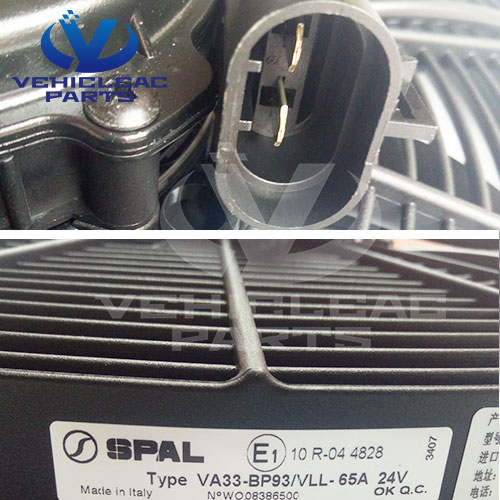 Bus air conditioner parts, axial fan SPAL VA33-BP93/VLL-65A For vehicle water tank cooling