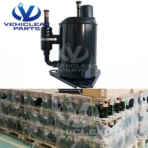 DC 24v rooftop split truck air conditioner vertical rotary compressor, 24v parking air conditioner compressor position, parking cooler compressor, tractor A/C compressor JVSB150Z24 