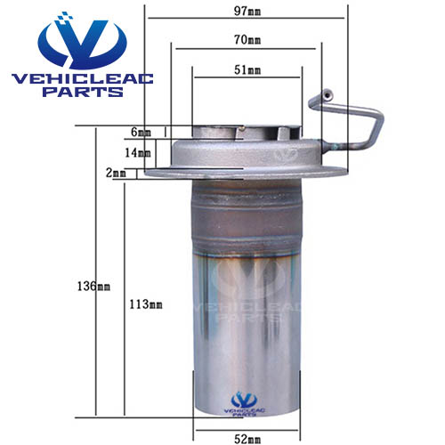 4KW Air Heater Spare Parts - Combustion Chamber Burner Tube Diameter / size - VEHICLEACPARTS